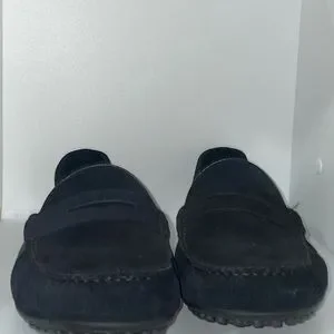 Gucci | Shoes | Gucci Web Stripe Black Suede Loafers  display picture 3